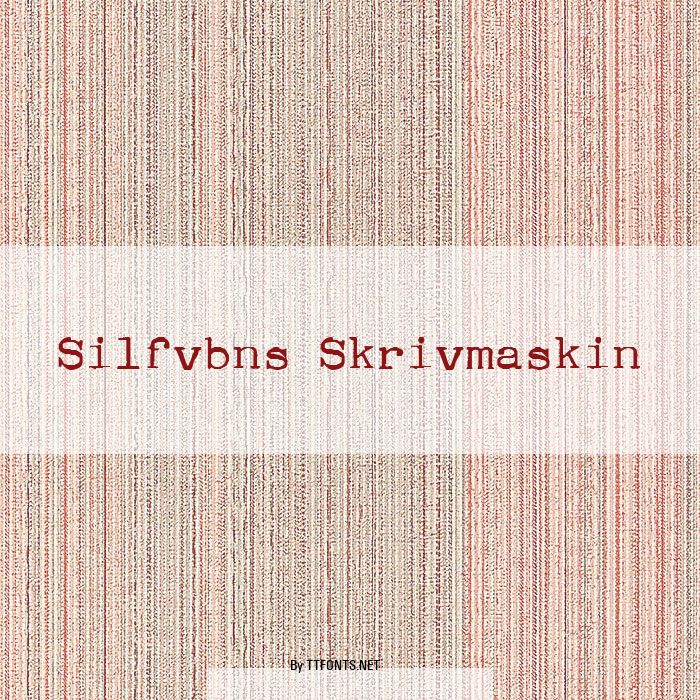 Silfvbns Skrivmaskin example